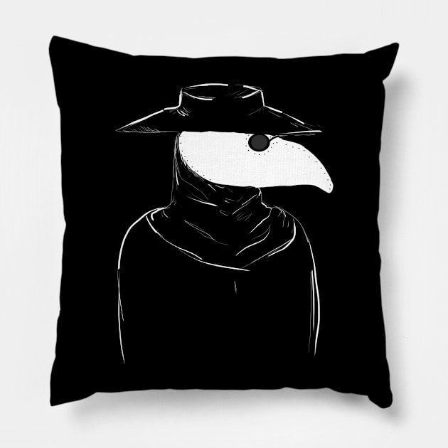 Plague Doctor Pillow by pastelwhale