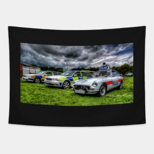 HDR Police Cars Tapestry