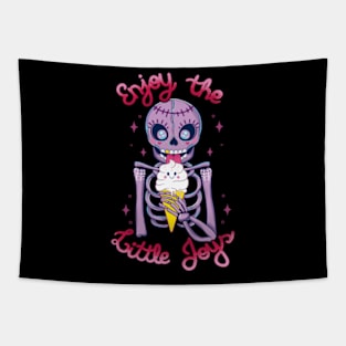 Enjoy the little Joys - Cute skull Gift Tapestry