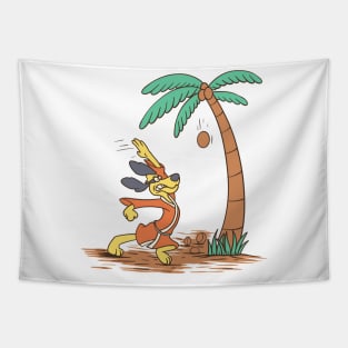 Hong Kong Phooey - Karate Dropping Coconuts Tapestry