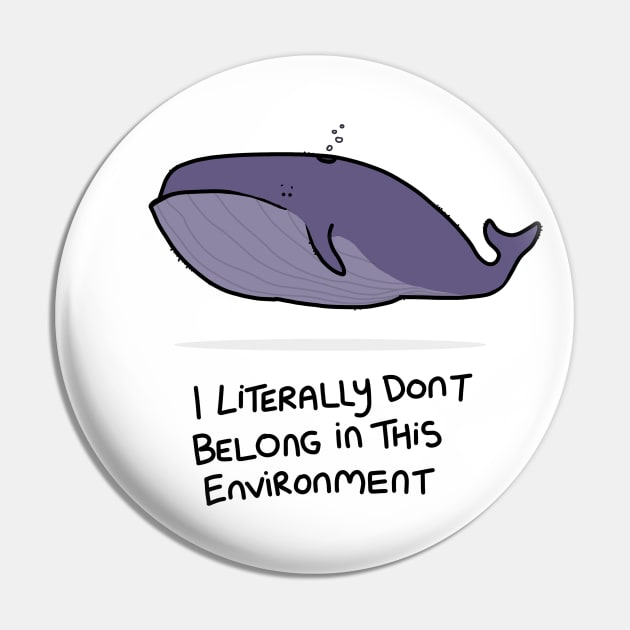 Grumpy Whale Pin by grumpyanimals