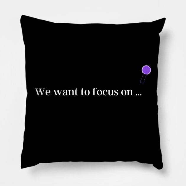 We want to focus on... bts jungkook funny quote. Pillow by huyammina