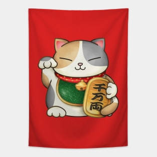 Calico Maneki Neko Tapestry