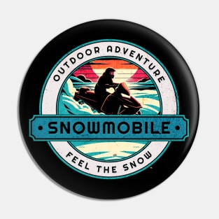 Snowmobile Outdoor Adventure Design Pin