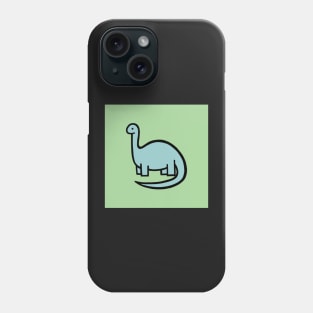 Blue Dinosaur on Green Phone Case