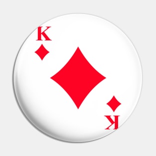 King of Diamonds Playing Card Halloween Couple Costume Pin