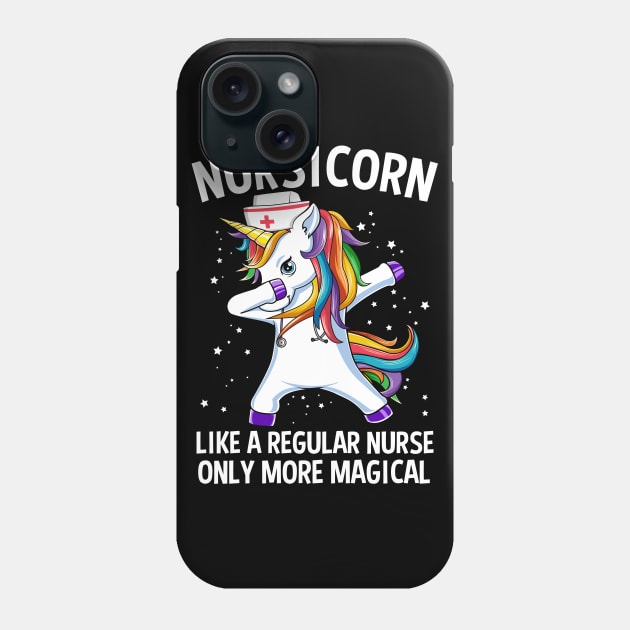 Nursicorn Dabbing Unicorn Funny Nurse Gift Phone Case by HCMGift