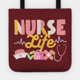 Nurse Life Heart Shape Nursing Week RN LPN CNA Healthcare Tote