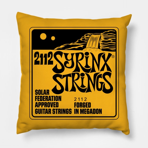 Syrinx Strings - Brand Pillow by MustardSoda