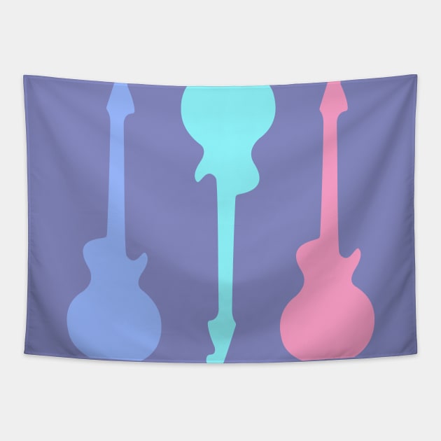 Pastel Guitars Tapestry by XOOXOO