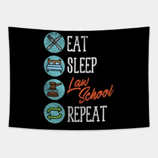 Eat Sleep Law School Repeat Tapestry