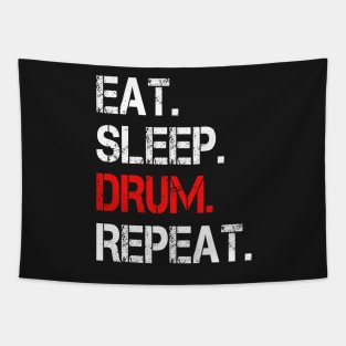 Eat Sleep Drum Repeat Tapestry