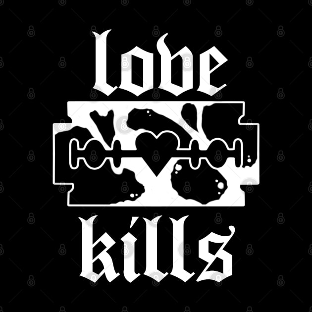 Love Kills | Blackwork Tattoo design by Smurnov