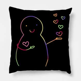 Give Love Rainbow Pillow