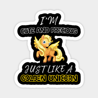 Golden Unicorn Girl Magnet