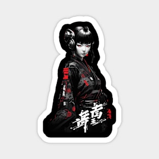 Cyber Girl - Japanese Style Futuristic Magnet