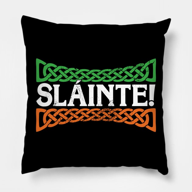 Slainte, Irish toast for St. Patricks Day Drunken Hooligans! Pillow by UncleFez