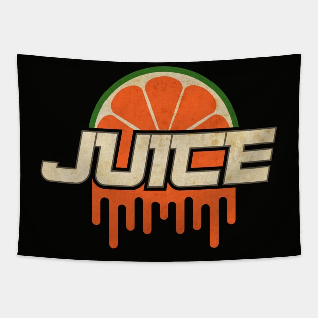 Orange Juice Label Tapestry by CTShirts