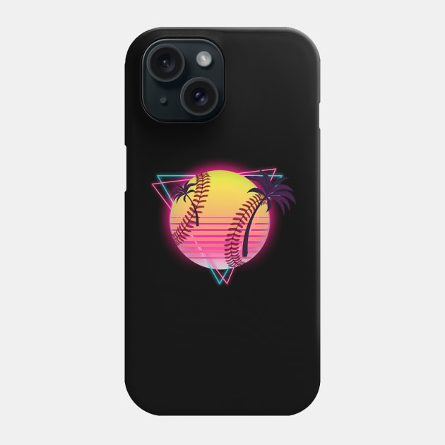 Retro Aesthetic Baseball Phone Case by Happy Shirt