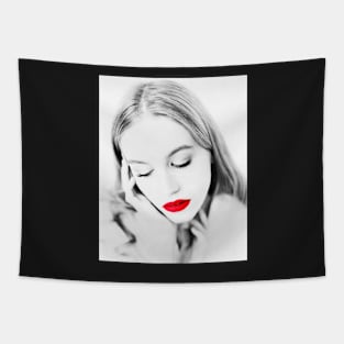 Woman, Girl, Fashion art, Fashion print, Scandinavian art, Modern art, Wall art, Print, Minimalistic, Modern Tapestry