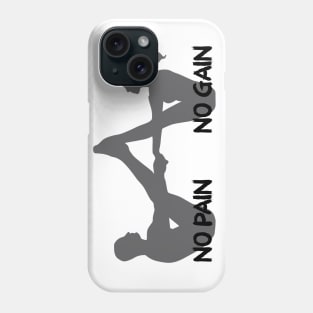 Yoga No Pain No Gain Design Silhouette Phone Case