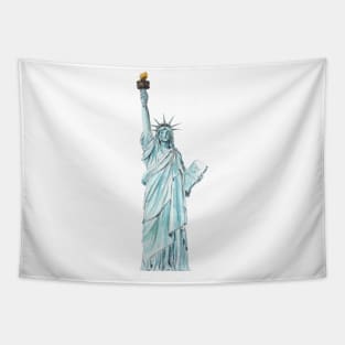 Statue of Liberty watercolor Tapestry