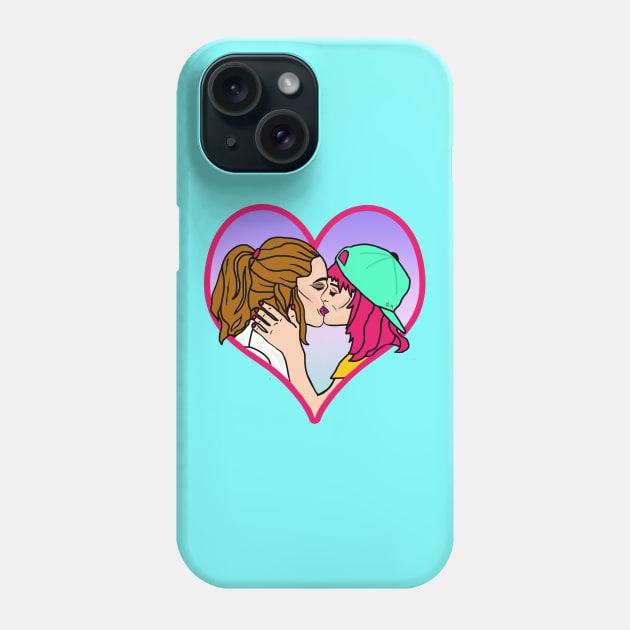 Girls Kissing Girls - POP ART Phone Case by By Diane Maclaine