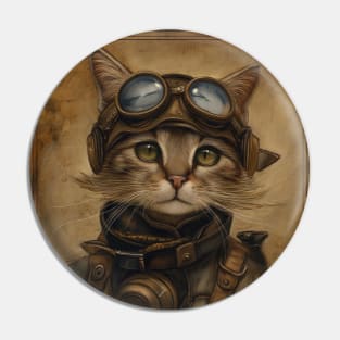 Steampunk Cat Pin