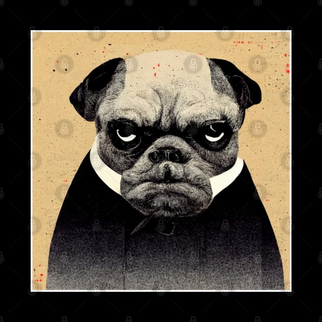 The pug father king pin pup by Teessential