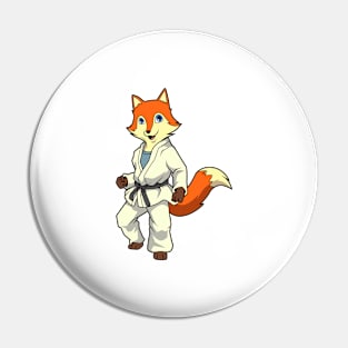 Comic fox does judo Pin