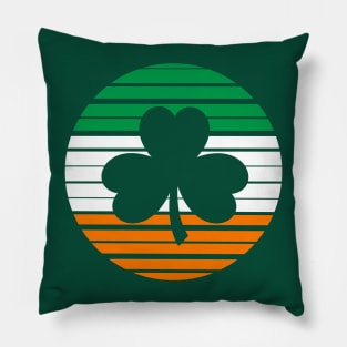 Shamrock Silhouette - Flag - St. Patricks Day Pillow