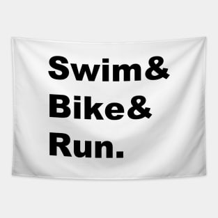 Triathlon Life (Black) Tapestry