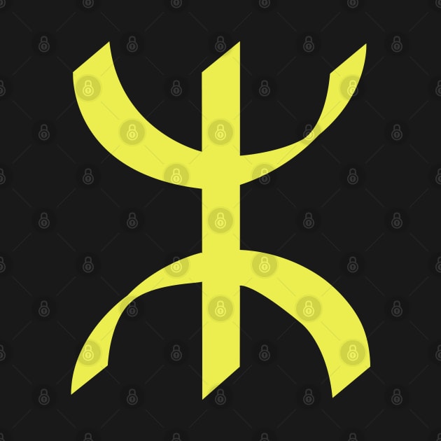 Yellow TIFINAGH - Berber Tifinagh - Amazigh Tifinagh by Tilila