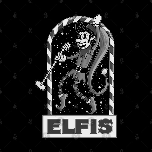 Elfis grayscale by Sneezing Fish