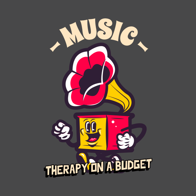 Music- Therapy on a Budget Funny by DC Bell Design