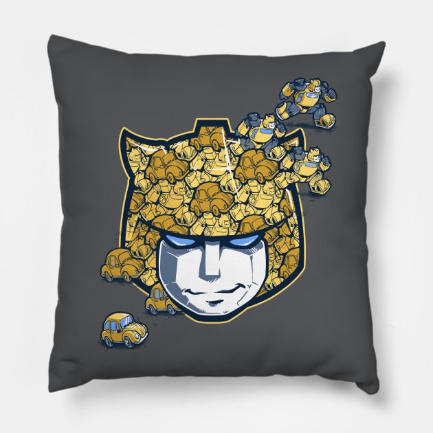 Bumble Tesselation Pillow by obvian