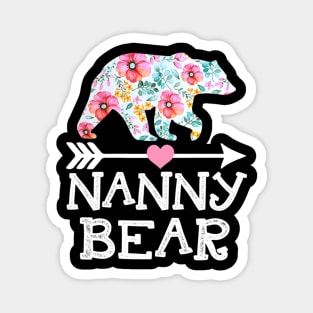 Nanny Bear Floral Happy Mothers Day Magnet