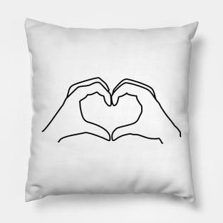 Heart Love Hands Symbol Forever Peace Equality No War Pillow