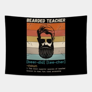 Bearded Teacher Definition Funny Beard Teacher Tapestry