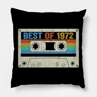 Best Of 1972 52nd Birthday Gifts Cassette Tape Vintage Pillow