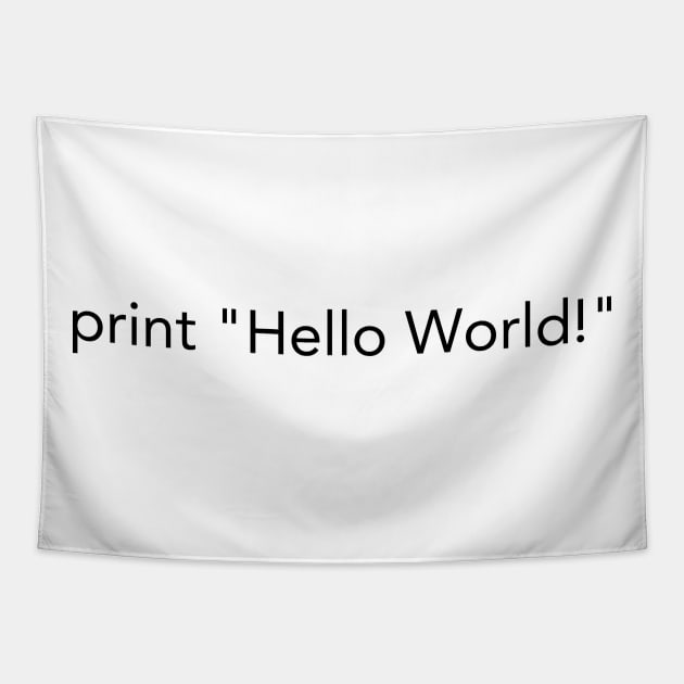 Python Hello World Programmer Tapestry by vladocar