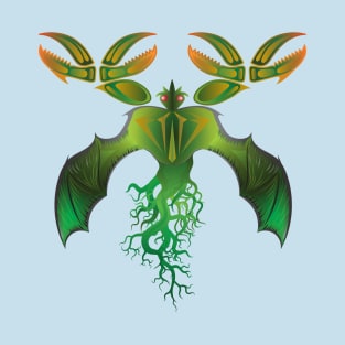 Green winged monster with claws like a crab T-Shirt