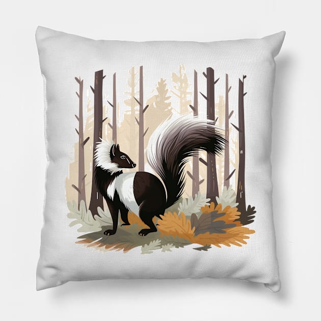 Skunk Pillow by zooleisurelife