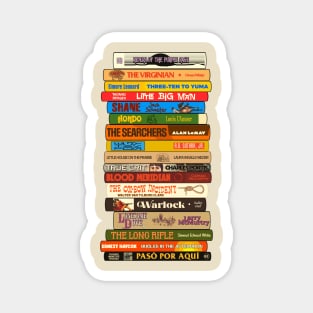 Classic Westerns Books Stack Magnet