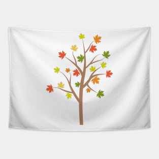 Colorful autumn leaves on a tree - maple Tapestry