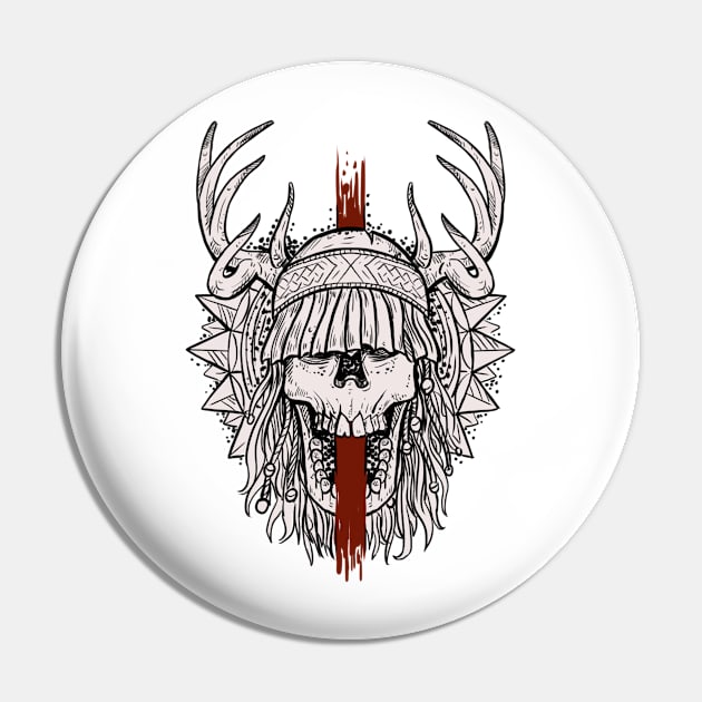 Heilung shaman skull Pin by BlackForge