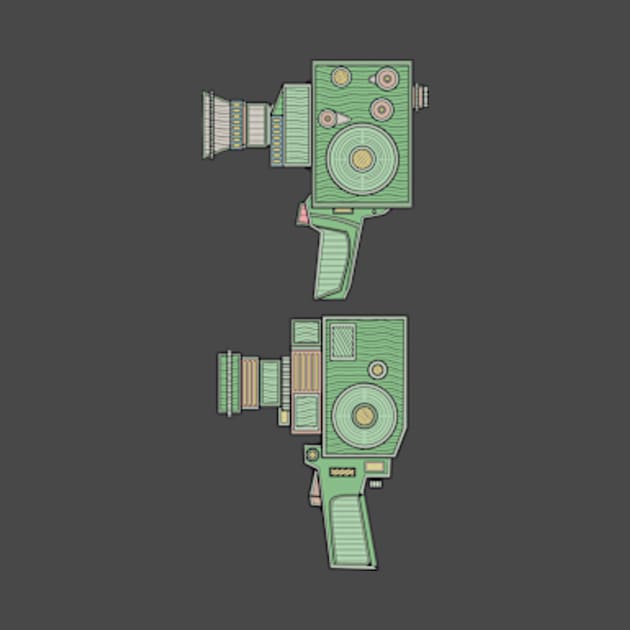 Green Vintage Video Camera by milhad