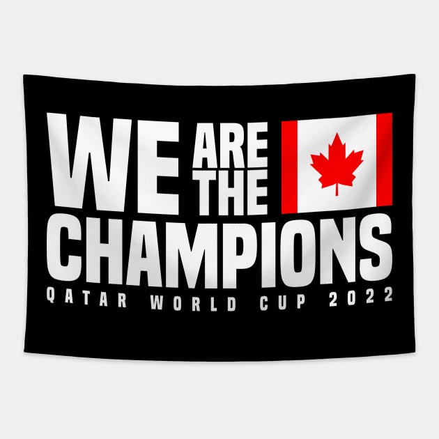 Qatar World Cup Champions 2022 - Canada Tapestry by Den Vector