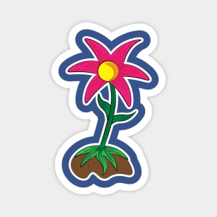 Plant Life Flower Design Magnet