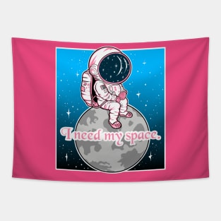 astronaut girl, introvert Tapestry